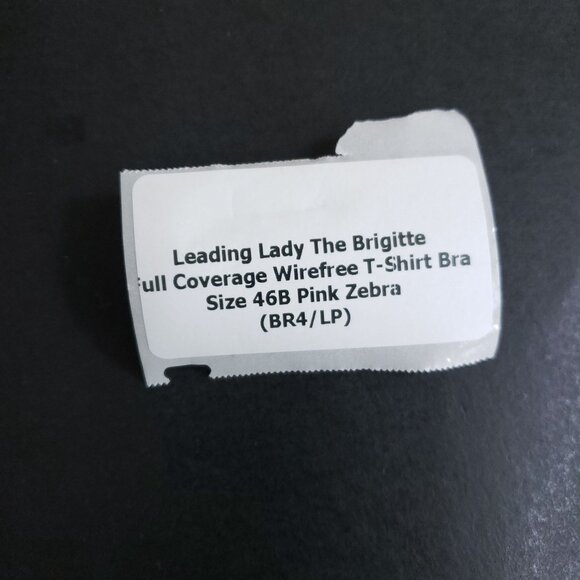 Leading Lady The Brigitte Full Coverage Wirefree T-Shirt Bra Size 46B Pink Zebra - Picture 6 of 6